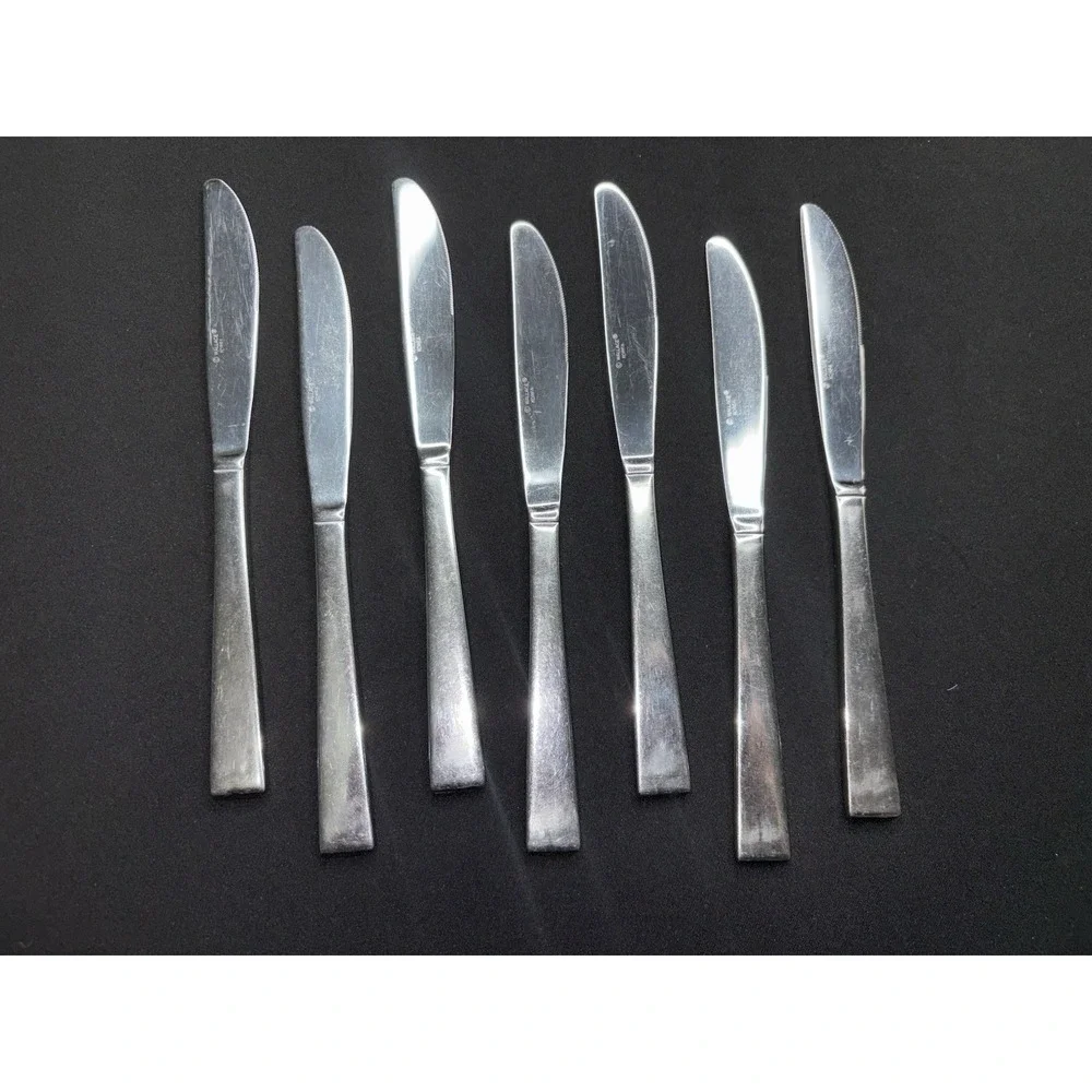 Wallace Georgetown Stainless Silverware Korea - Dinner Knife Lot Of 11 Knives